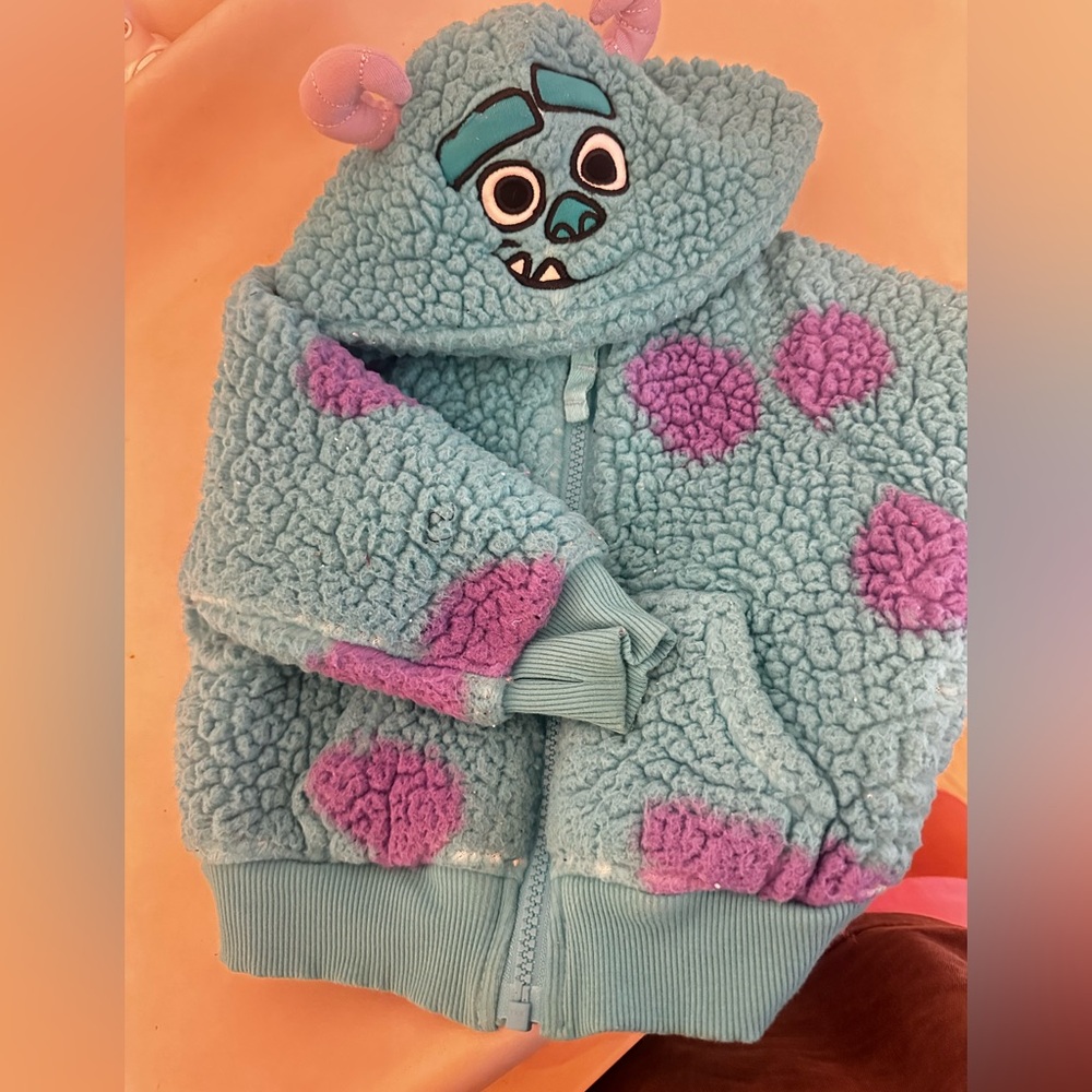 Little Sleepies Blue and Purple Fuzzy Jacket